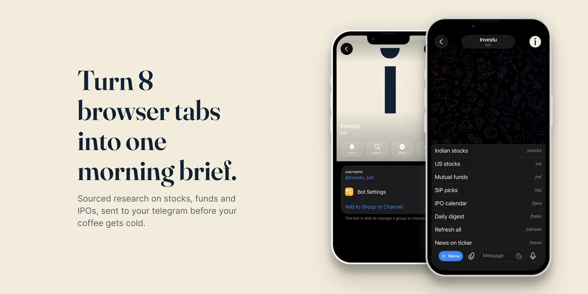 Cover illustration for: Turning 8 browser tabs into one morning brief, with Investu